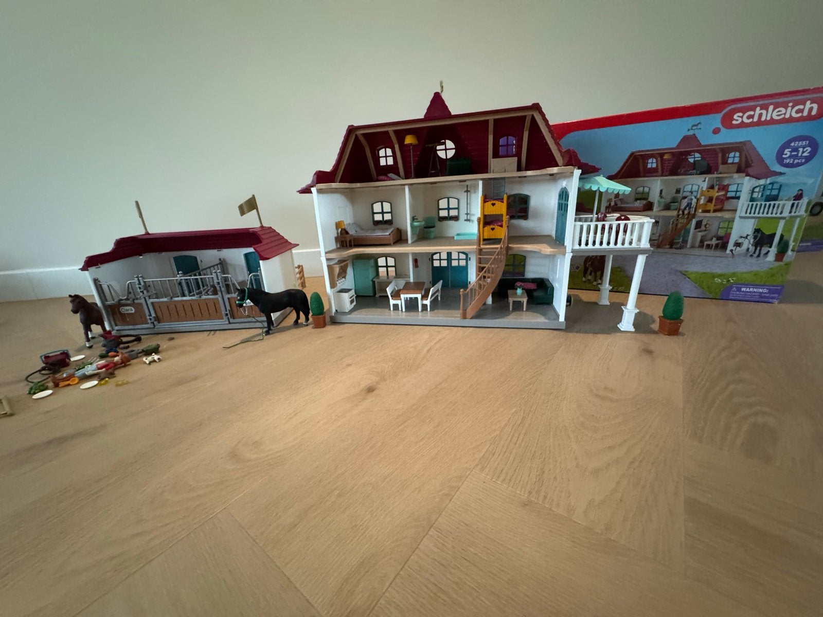 Schleich Paardenhuis met Stal en Accessoires - Zo goed als n, Ophalen, Zo goed als nieuw, Jongen of Meisje