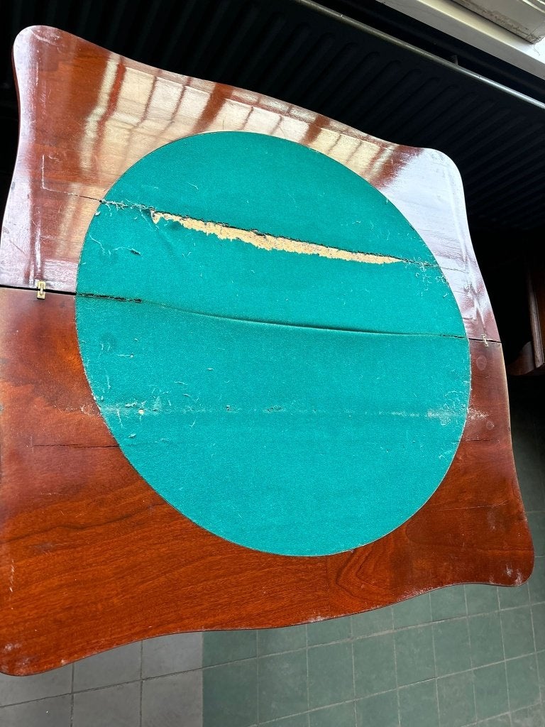 Antieke bridge tafel klaptafel speeltafel hout  CS26736, Ophalen