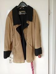 Luxe dames licht bruine suede winterjas, maat 40, Kleding | Dames, Onbekend, Ophalen of Verzenden, Gedragen