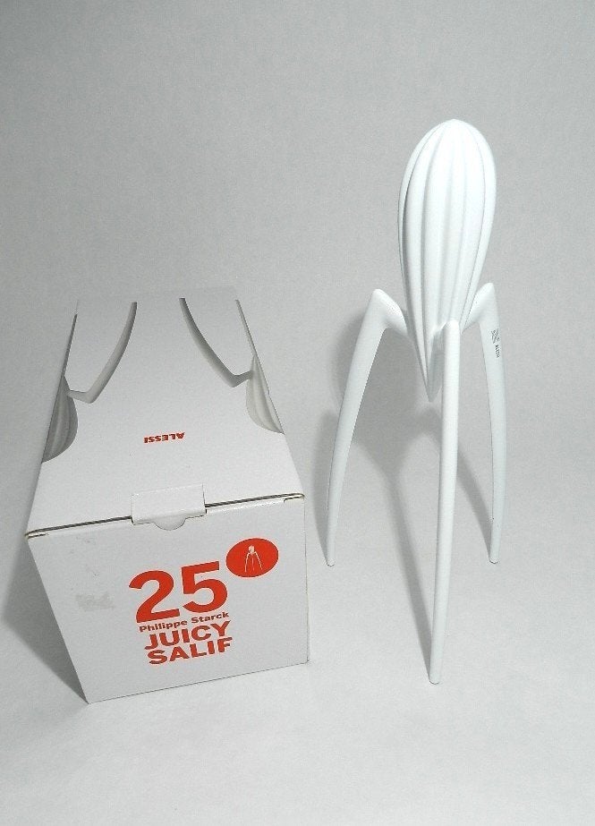 Alessi 25th. JUBILEUM UITGAVE JUICY SALIF in WIT. Nieuw!, Antiek en Kunst, Kunst | Designobjecten, Wit, Gemerkt, Ophalen of Verzenden