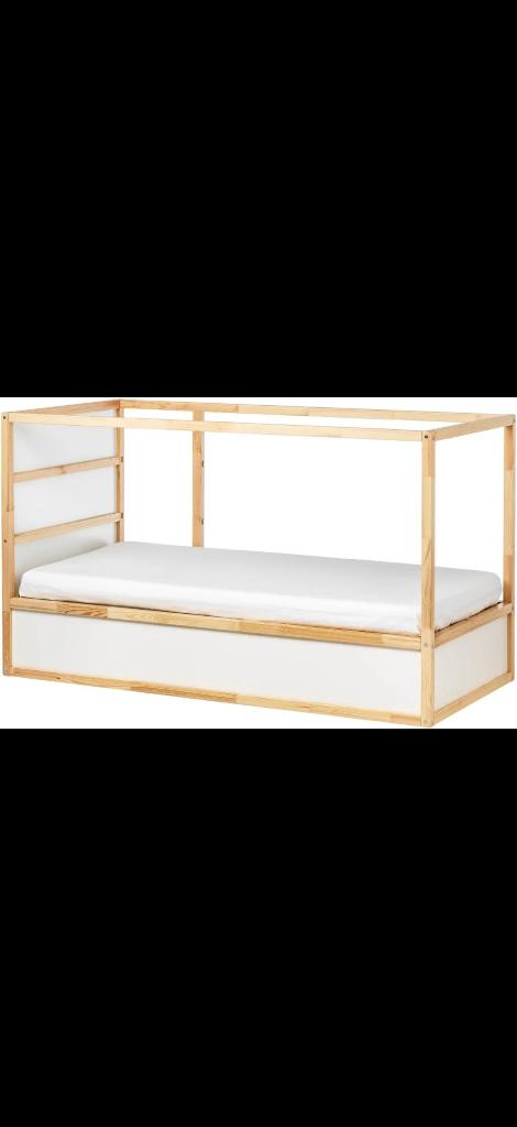 Omkeerbaar bed kura van ikea, Gebruikt, 90 cm, Eenpersoons, Wit