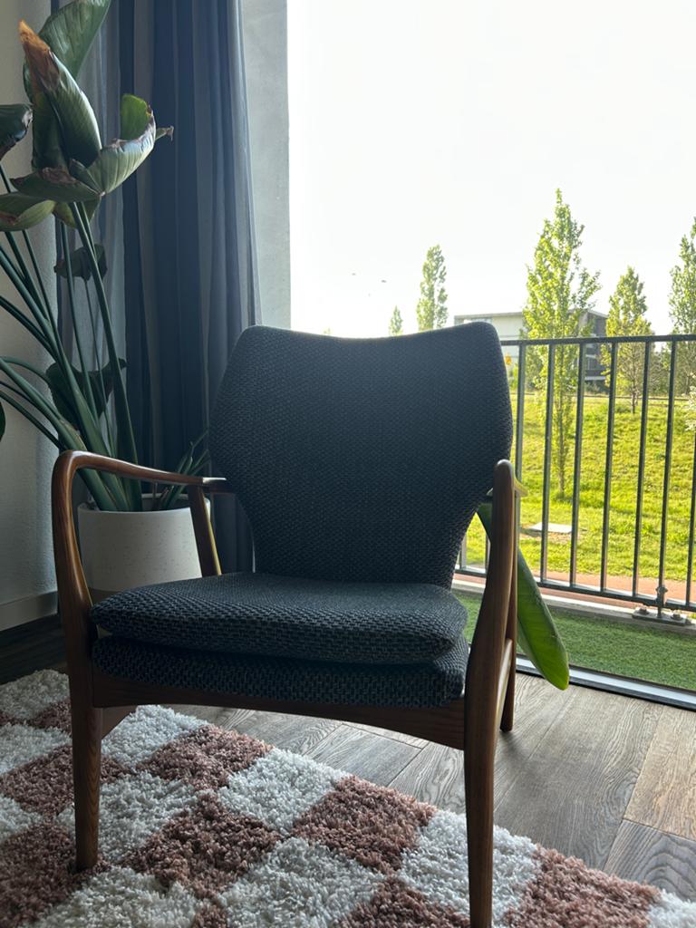 Design fauteuil Loods 5 - Zo goed als nieuw, Ophalen of Verzenden, Zo goed als nieuw, Hout