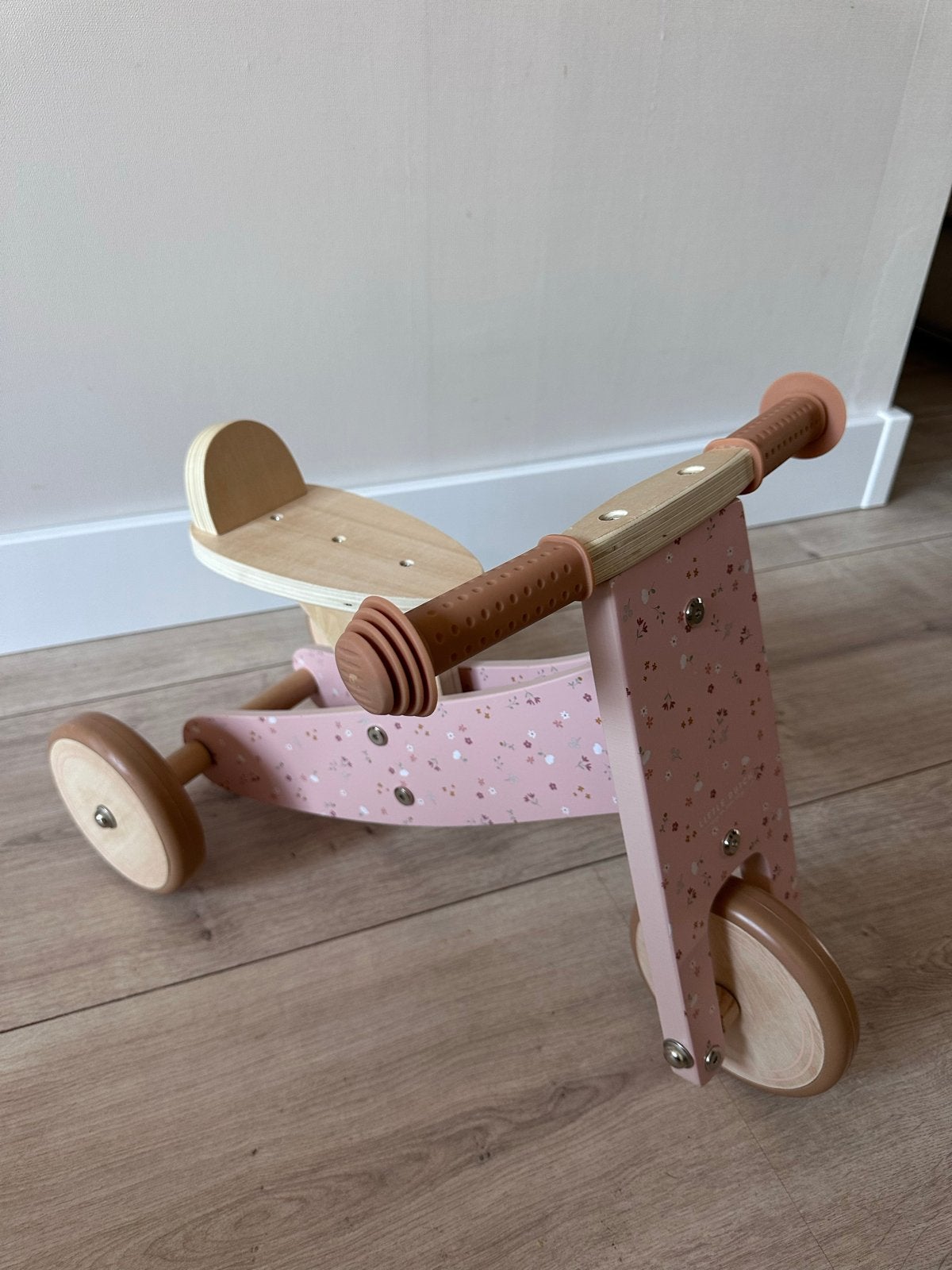 Prachtige Little Dutch houten driewieler – Pink, Ophalen of Verzenden, Zo goed als nieuw, Loopfiets