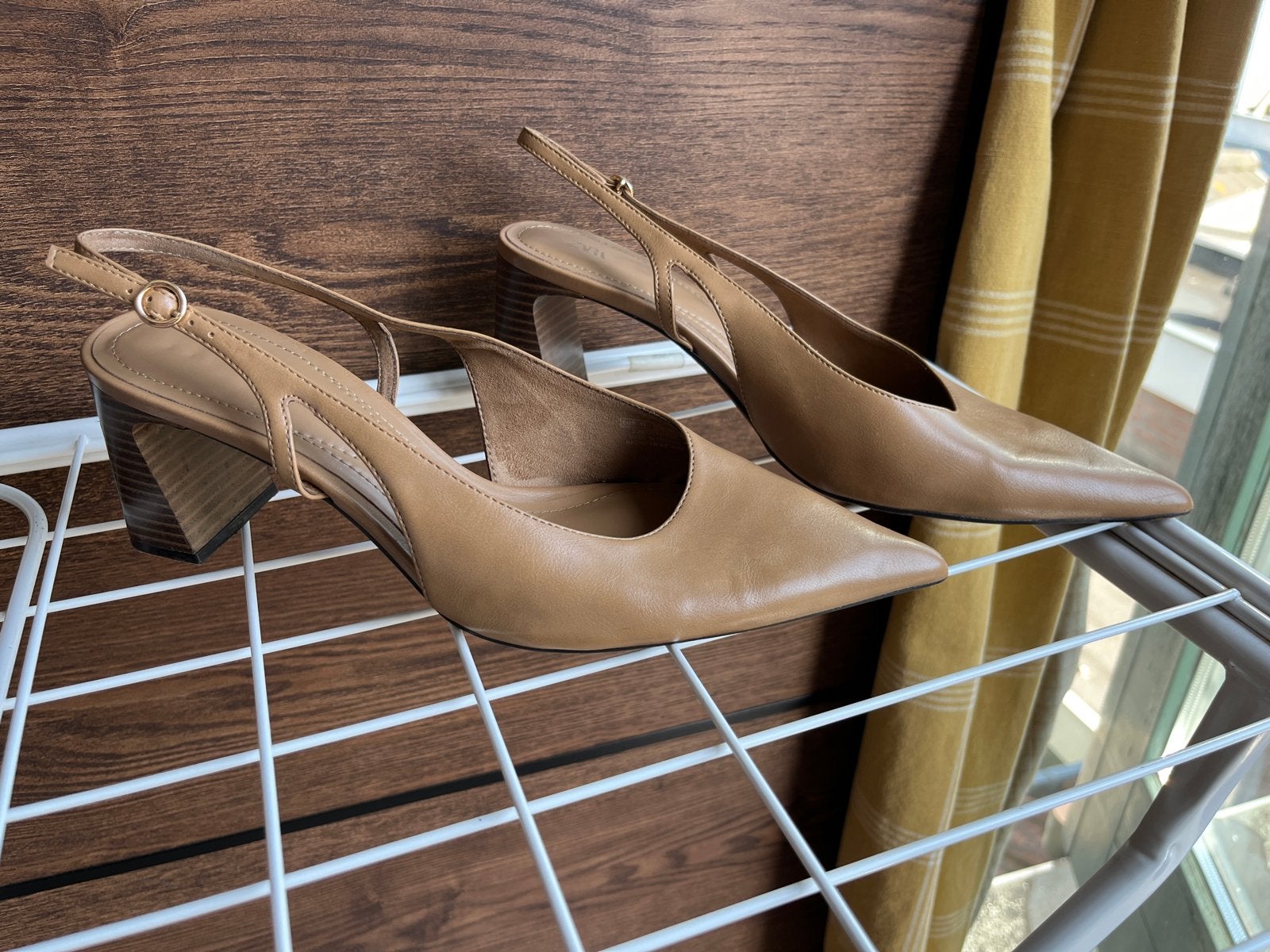 Zara Slingback Pumps - Beige/Camel - Maat 41, Pumps, Beige, Ophalen of Verzenden, Zo goed als nieuw
