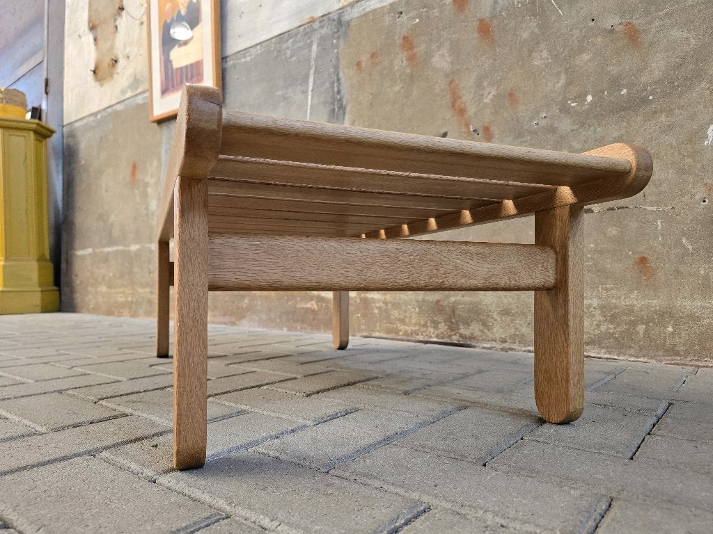 Deens Design Eiken Bankje & Salon Tafel Fuglsang by Petersen, Minder dan 50 cm, Gebruikt, 50 tot 100 cm, Eikenhout