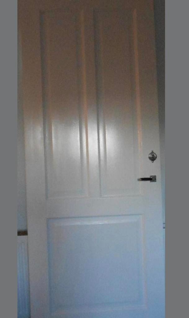 Massieve opdekdeur 231,5 x88 cm linksdraaiend, Ophalen of Verzenden, Gebruikt