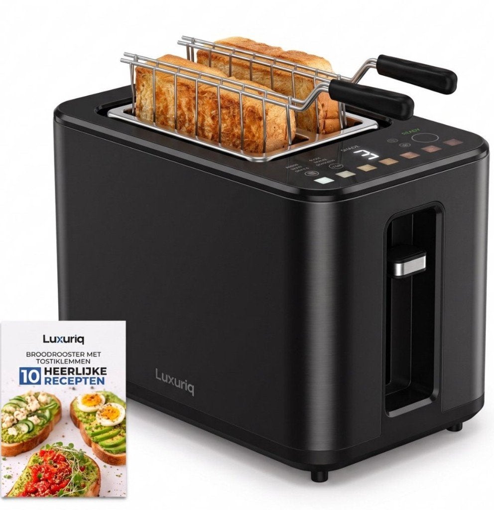 Broodrooster zwart met automatische programma's, -, Luxuriq, -, Nieuw