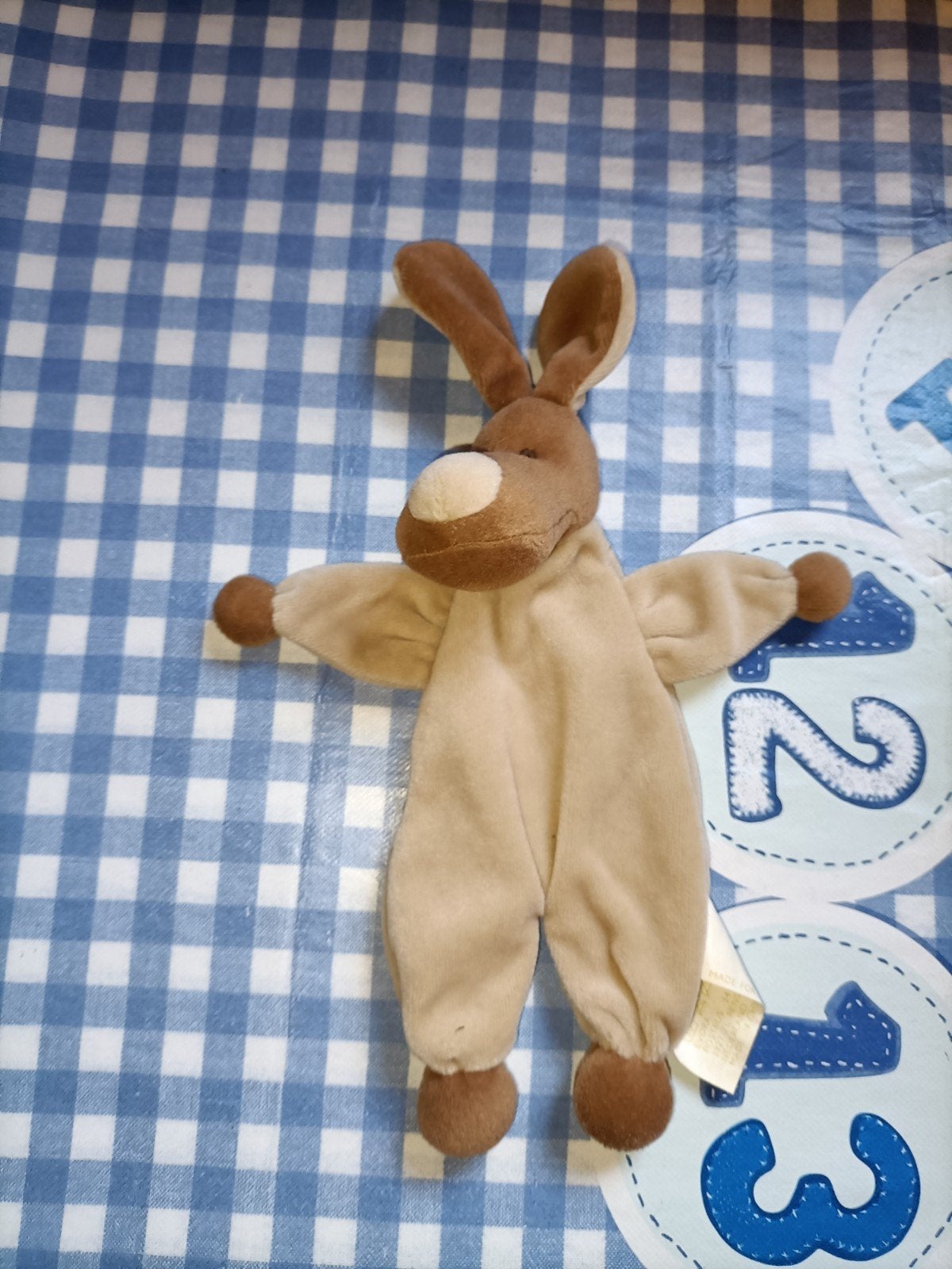 Evora hond knuffeldoekje met knisper 24 cm groot, Ophalen of Verzenden, Zo goed als nieuw, Hond