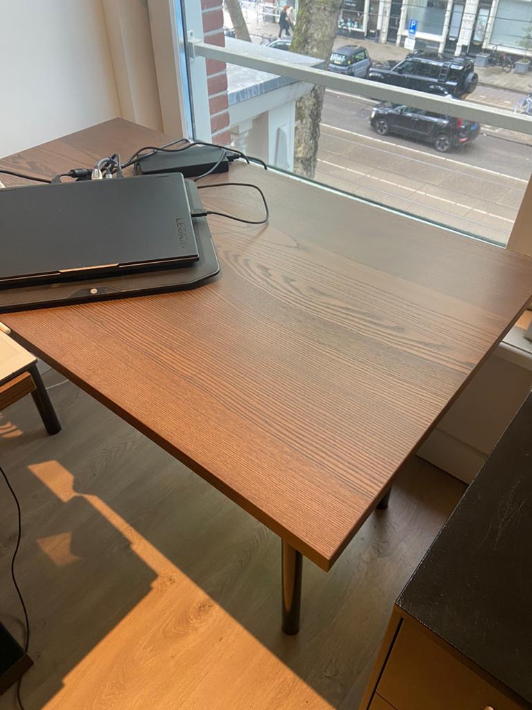 IKEA 120x70cm table/desk, Overige typen, Gebruikt, 120 cm, Bruin