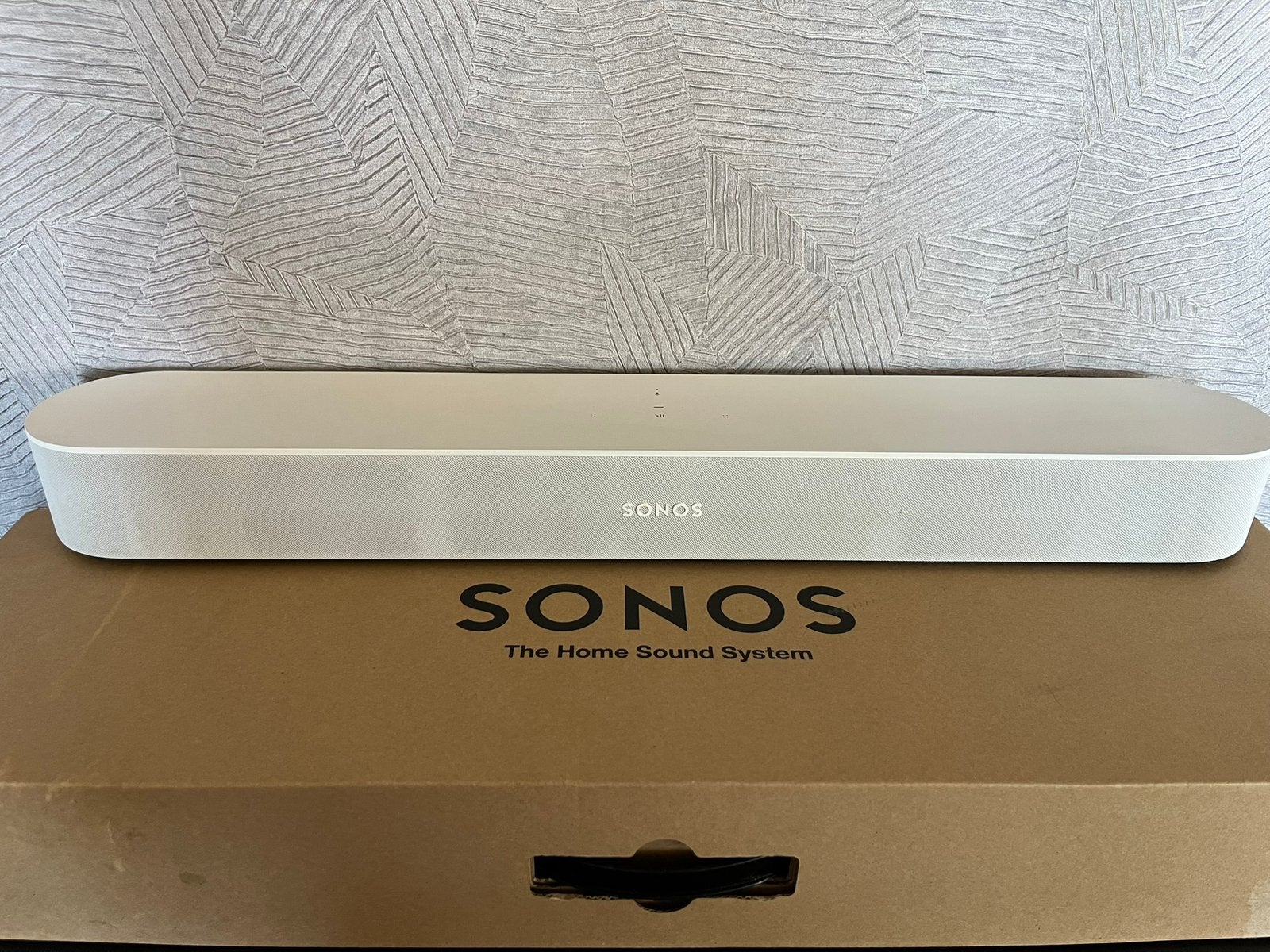 SONOS BEAM GEN1 WIT | ZGAN, Ophalen of Verzenden, Zo goed als nieuw