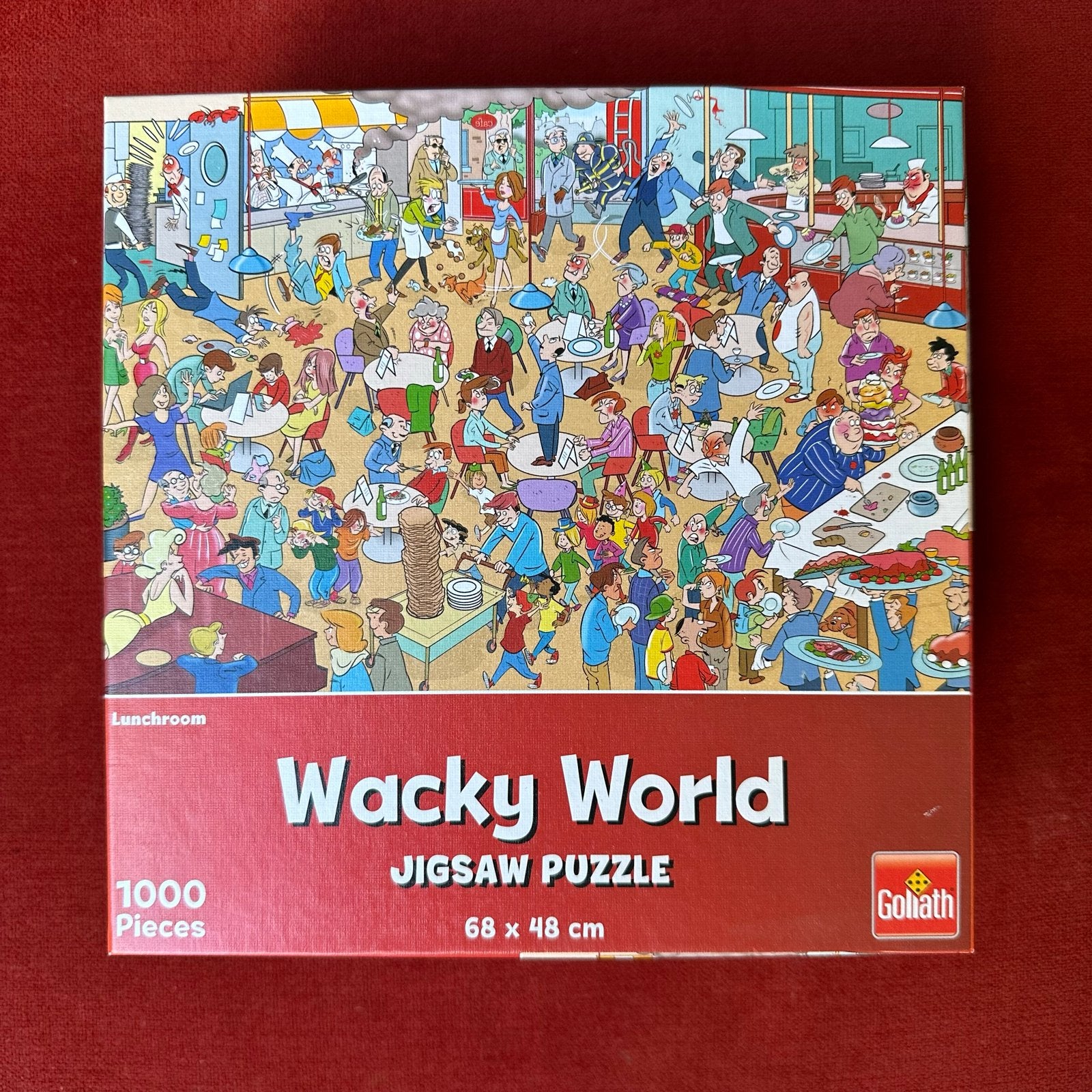 Goliath Wacky World Jigsaw Puzzle - Lunchroom 1000 stukjes, Ophalen, Meer dan 50 stukjes, Zo goed als nieuw, 6 jaar of ouder