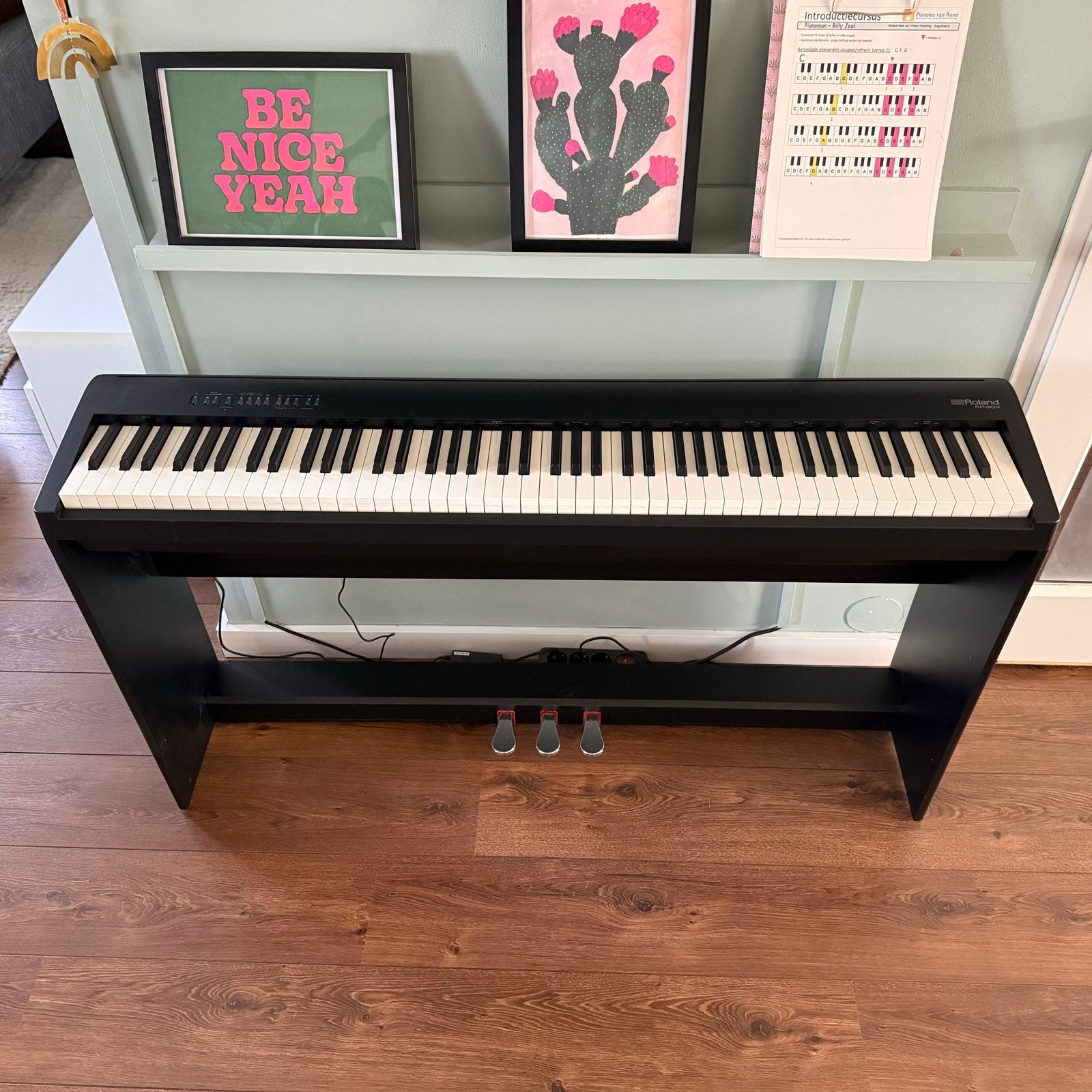 Als nieuwe :Roland FP-30X Digitale Piano met accessoires, Ophalen, Zwart, Digitaal, Zo goed als nieuw