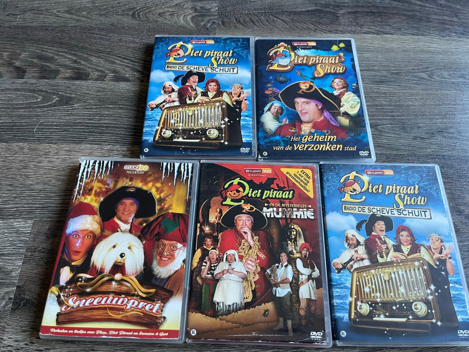 Piet Piraat Show & Sneeuwpret DVD Collectie, Cd's en Dvd's, Gebruikt, Alle leeftijden, Nederlands, Tv-serie
