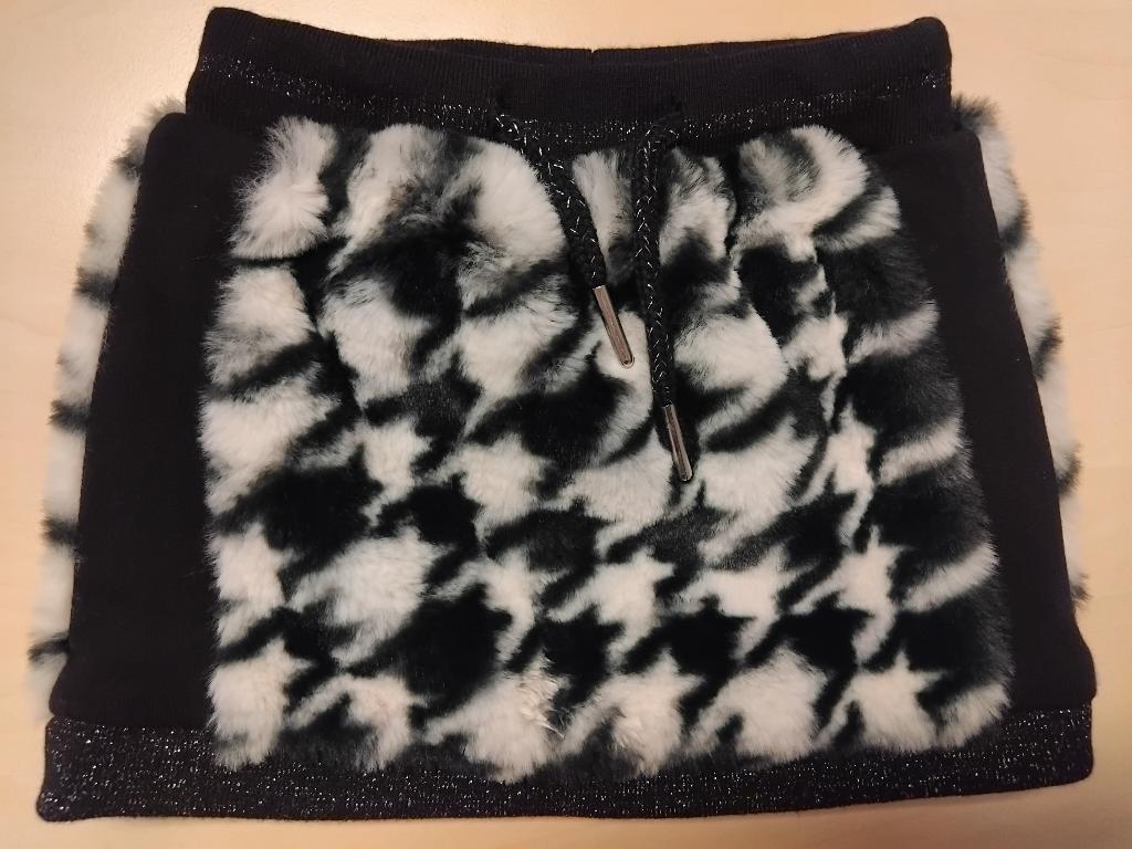 Rok zwart / wit teddy winterrok maat 86 / 92 rokje, Ophalen of Verzenden, Zo goed als nieuw, Meisje, Jurkje of Rokje