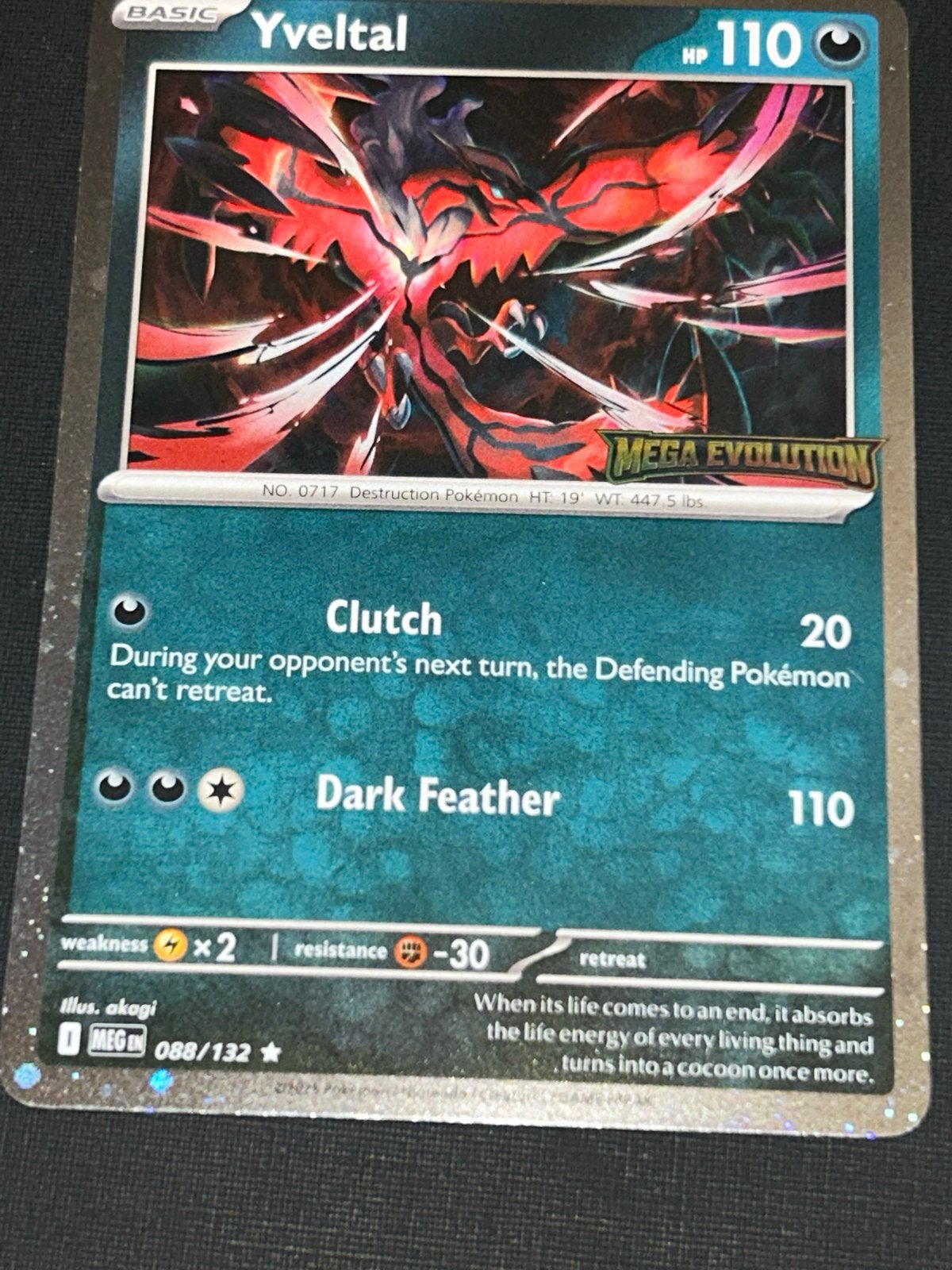Pokémon Kaart Yveltal 088/132 MEGA EVOLUTION, Hobby en Vrije tijd, Verzamelkaartspellen | Pokémon, Ophalen of Verzenden, Zo goed als nieuw