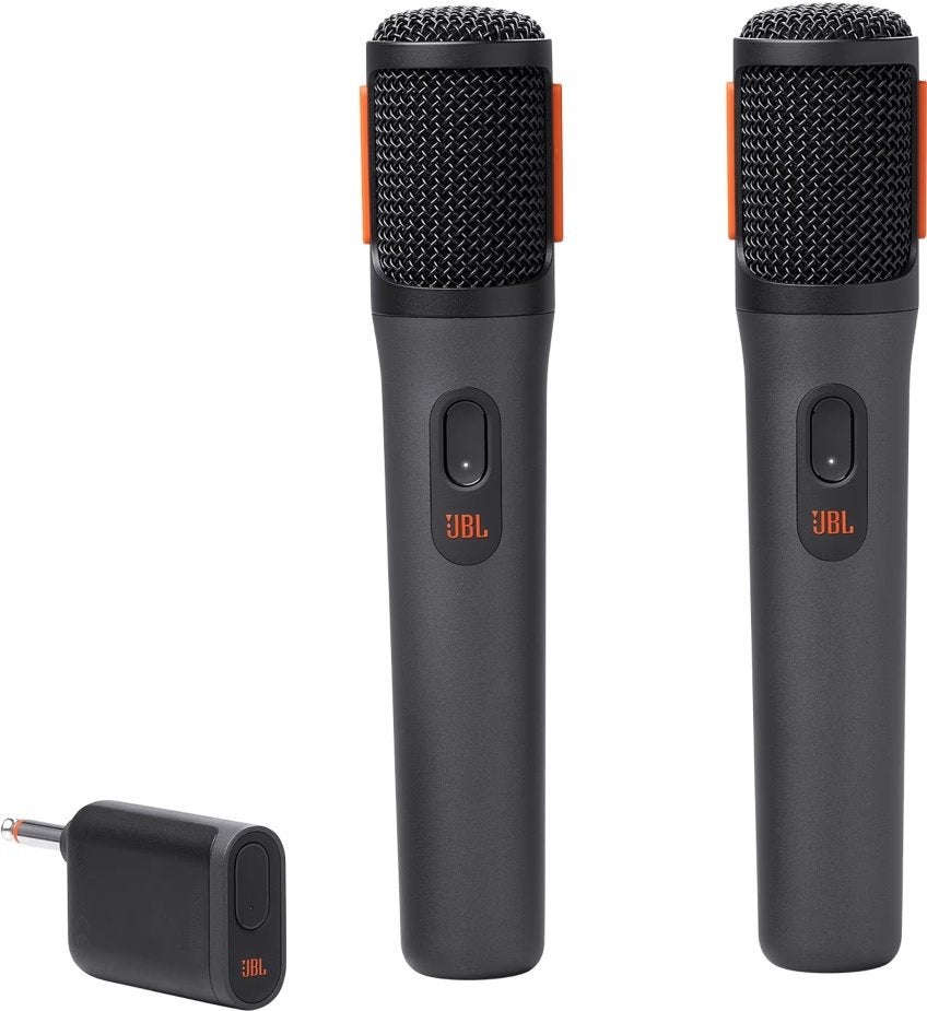 Set van 2 Nieuwe JBL PartyBox Draadloze Microfoons Zwart, Ophalen of Verzenden, Nieuw, Zangmicrofoon, Draadloos