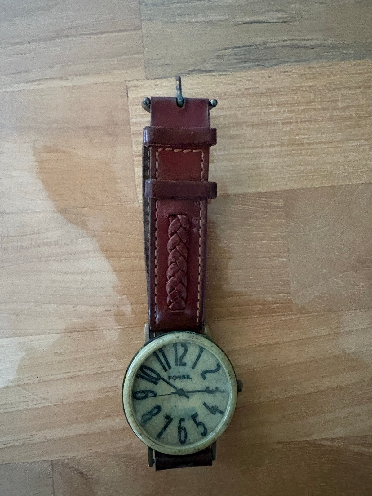 Fossil horloge met leren bandje en originele verpakking, Overige merken, Overige materialen, Polshorloge, Ophalen of Verzenden