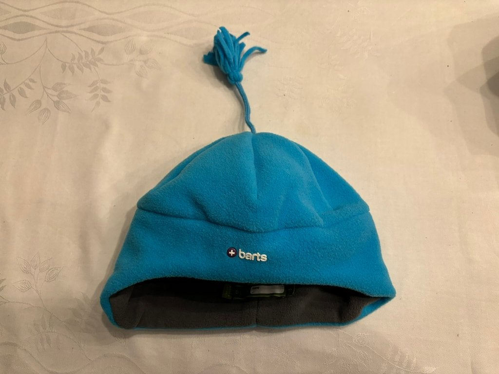 Barts kinder baby muts blauw fleece maat 53 cm kwastje!, Jongen of Meisje, Barts, Ophalen of Verzenden, Zo goed als nieuw