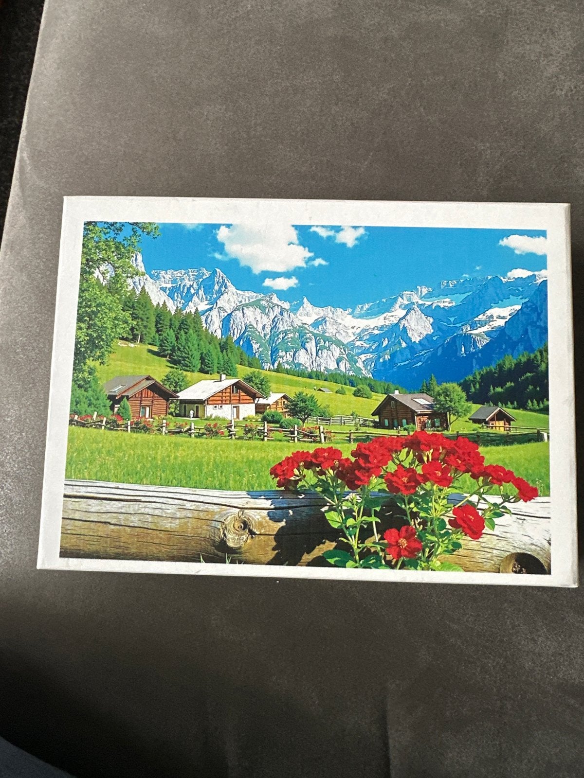 Houten Legpuzzel Alpenlandschap - 20.5x15 Inch, Ophalen of Verzenden, 500 t/m 1500 stukjes, Zo goed als nieuw, Legpuzzel