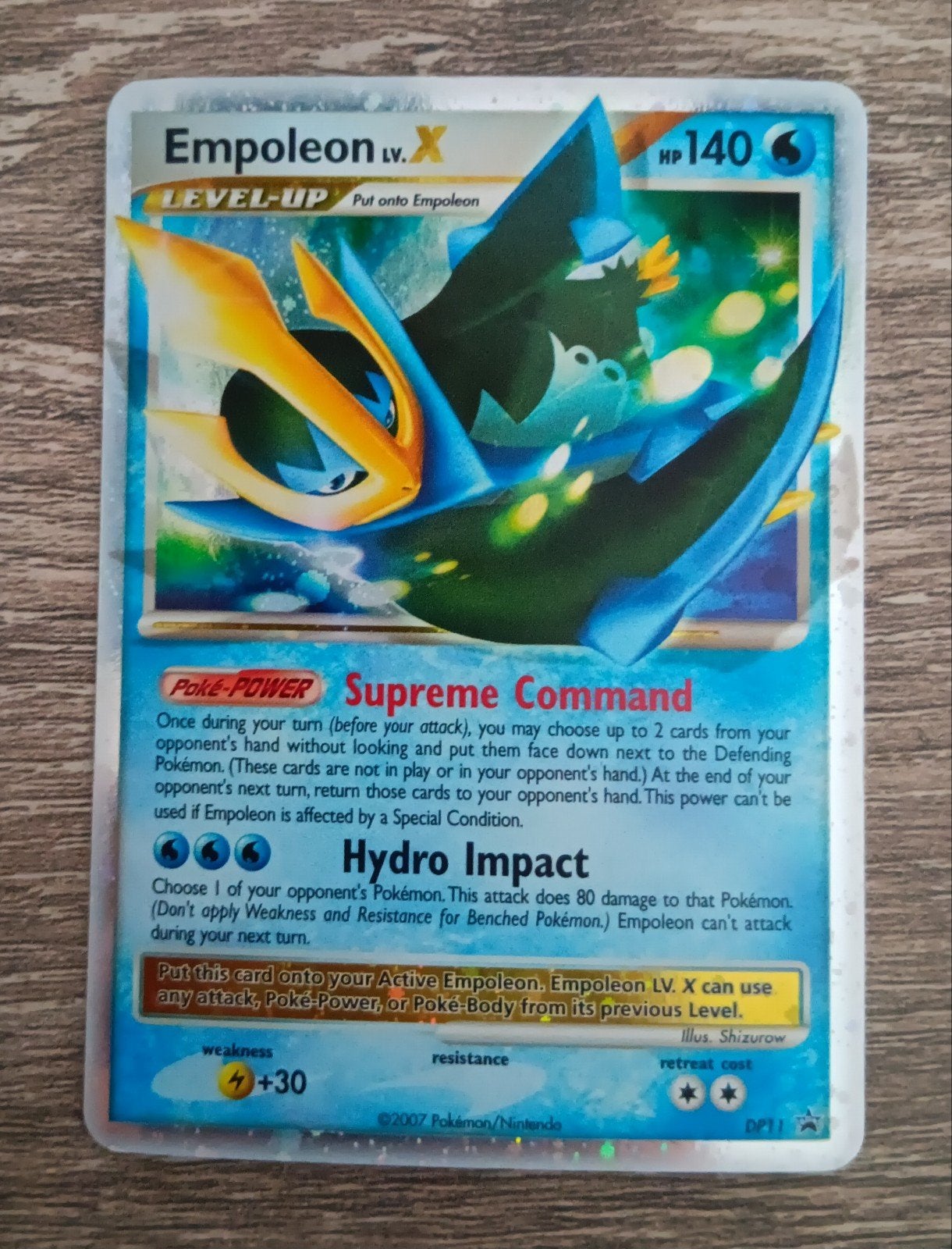 Empoleon lv.X promo Diamond&Pearl, Ophalen of Verzenden, Zo goed als nieuw, Losse kaart, Foil