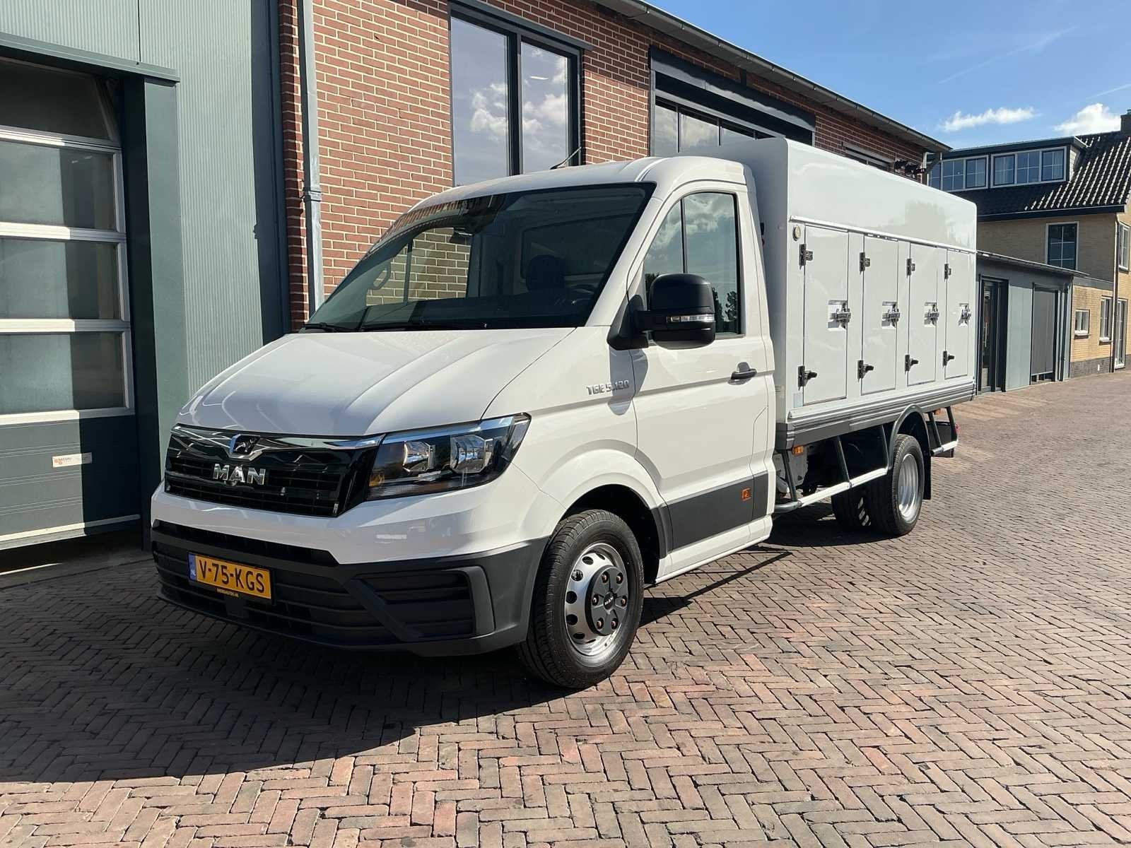 MAN TGE N1 5.120 Bedrijfswagen met Coldcar vriezer, Auto's, Gebruikt, Euro 6, MAN, Wit