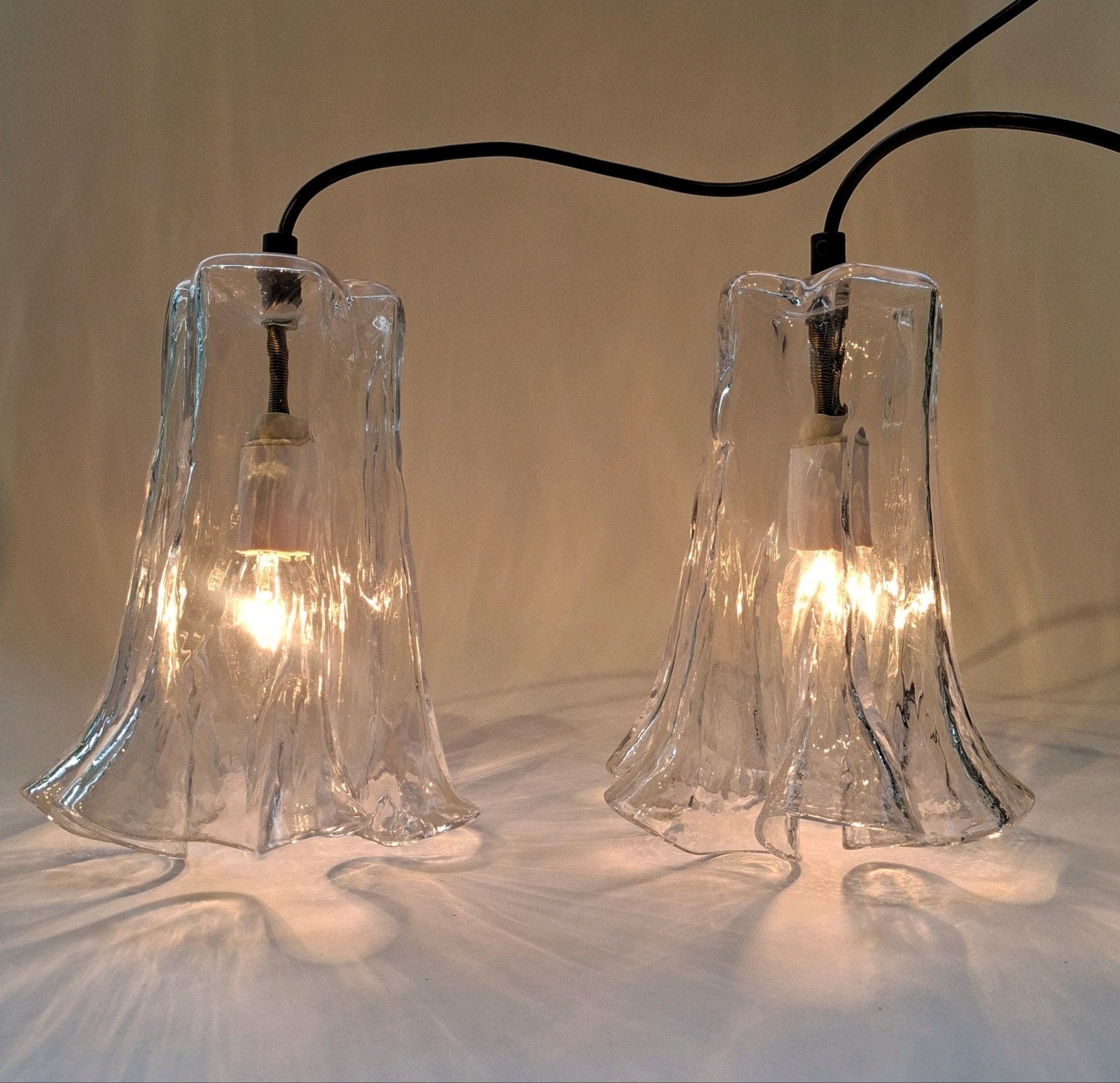 Set Hala Zeist "Fazzoletto" Zakdoek Hanglampen, Ophalen of Verzenden, Glas
