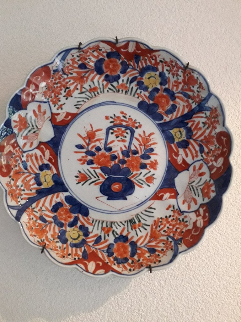 ANTIEKE GROTE JAPANSE IMARI WANDSCHOTEL in PERFECTE STAAT, Japan, Ophalen of Verzenden