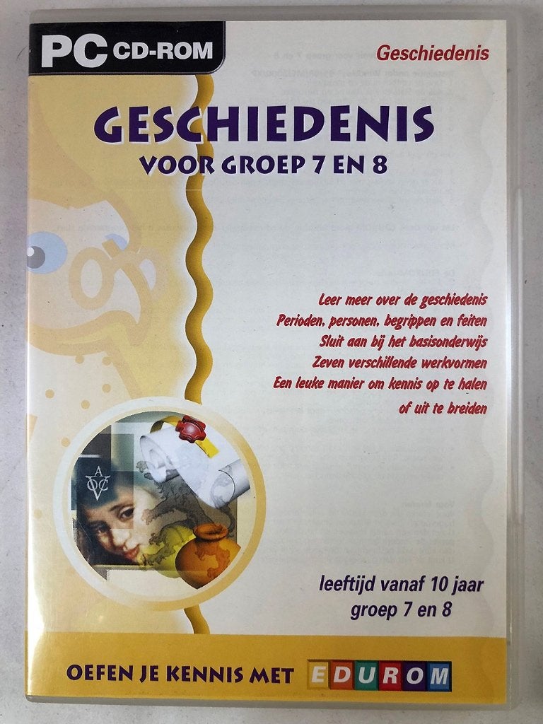 PC CD-ROM Geschiedenis - EDUROM - groep 7 en 8 vanaf 10 jaar, Puzzel en Educatief, 1 speler, Nieuw, Ophalen of Verzenden