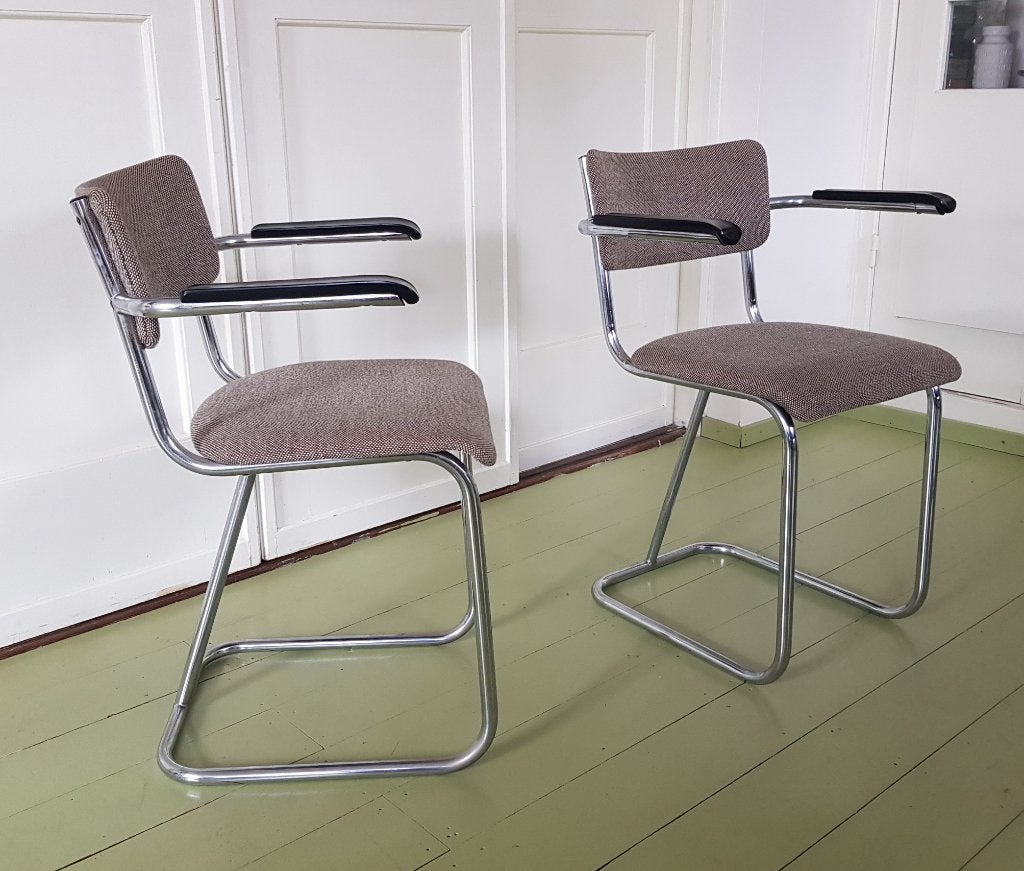 Gispen Vintage 207 Bureaustoel/ Eetkamerstoel, Ophalen, Gebruikt, Onbekend, Onbekend