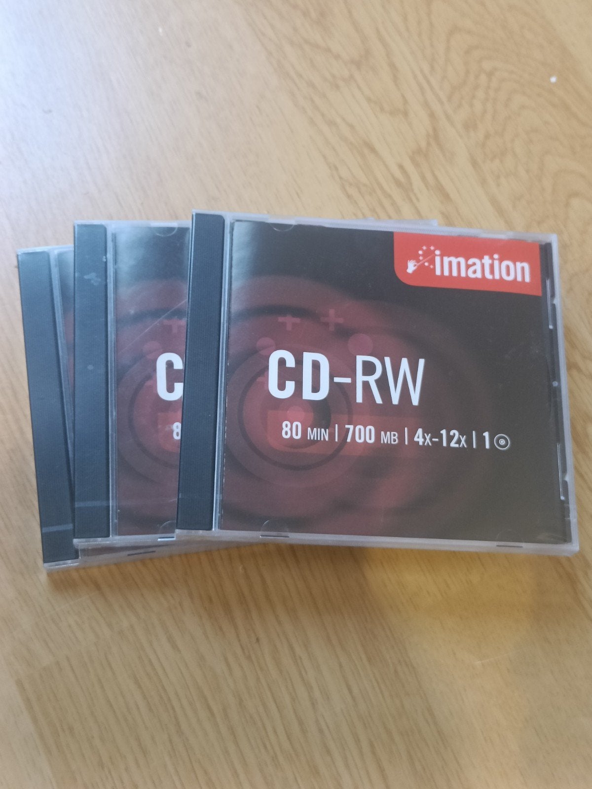 3x Imation CD-RW 80 min / 700 MB 4x-12x (nog in folie), Computers en Software, Herschrijfbaar, Cd, Nieuw, Ophalen of Verzenden
