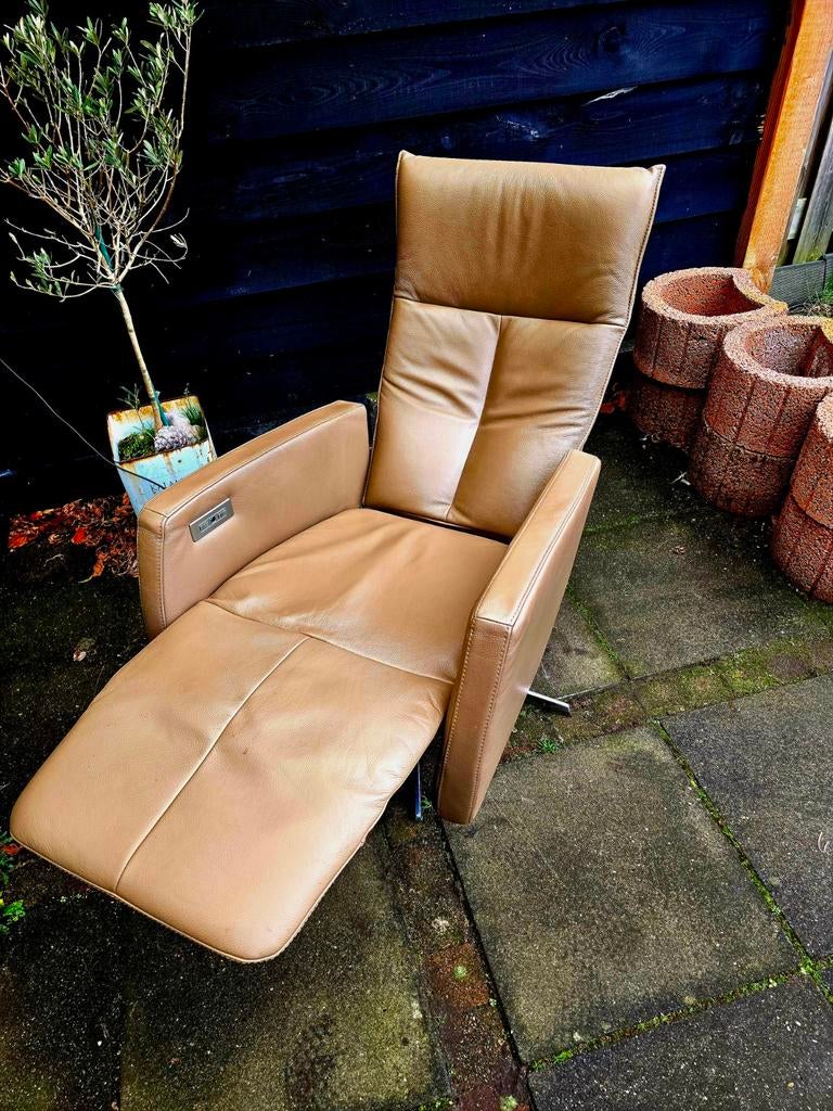 Elektrische relax  leer zitcomfort,kwaliteit,prominent, Ophalen, Klassiek,relax,prominent, Zo goed als nieuw, 50 tot 75 cm