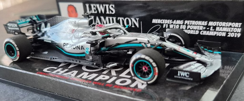 Minichamps Mercedes W10 #44 Lewis Hamilton 1:43 USA GP 2019, Hobby en Vrije tijd, Ophalen of Verzenden, Nieuw, Auto, MiniChamps