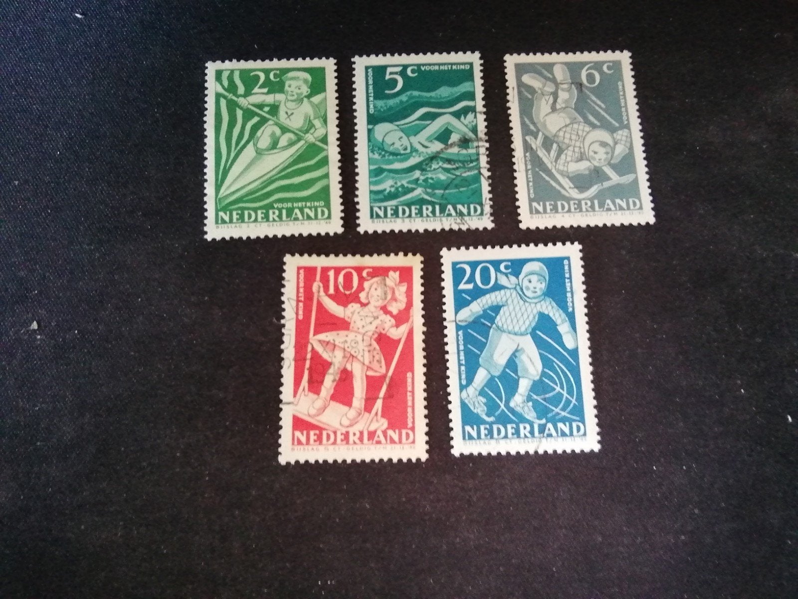 41 NEDERLAND SERIE NR 508/512 GESTEMPELD, Ophalen of Verzenden, Na 1940, Gestempeld