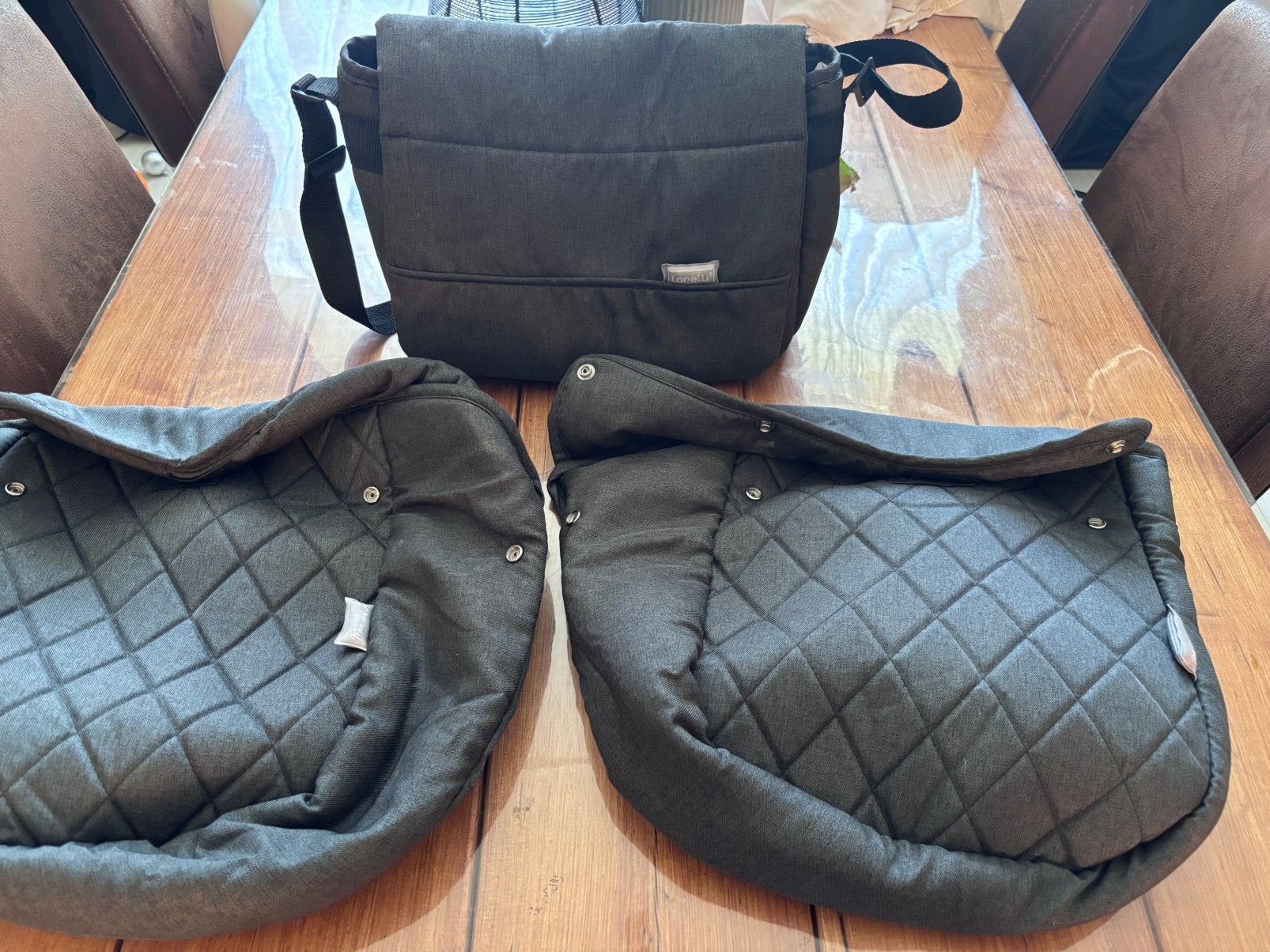 Lorelli Duo Black Duowagen incl. Luiertas en Voetenzak, Ophalen, Zo goed als nieuw, Voetenzak