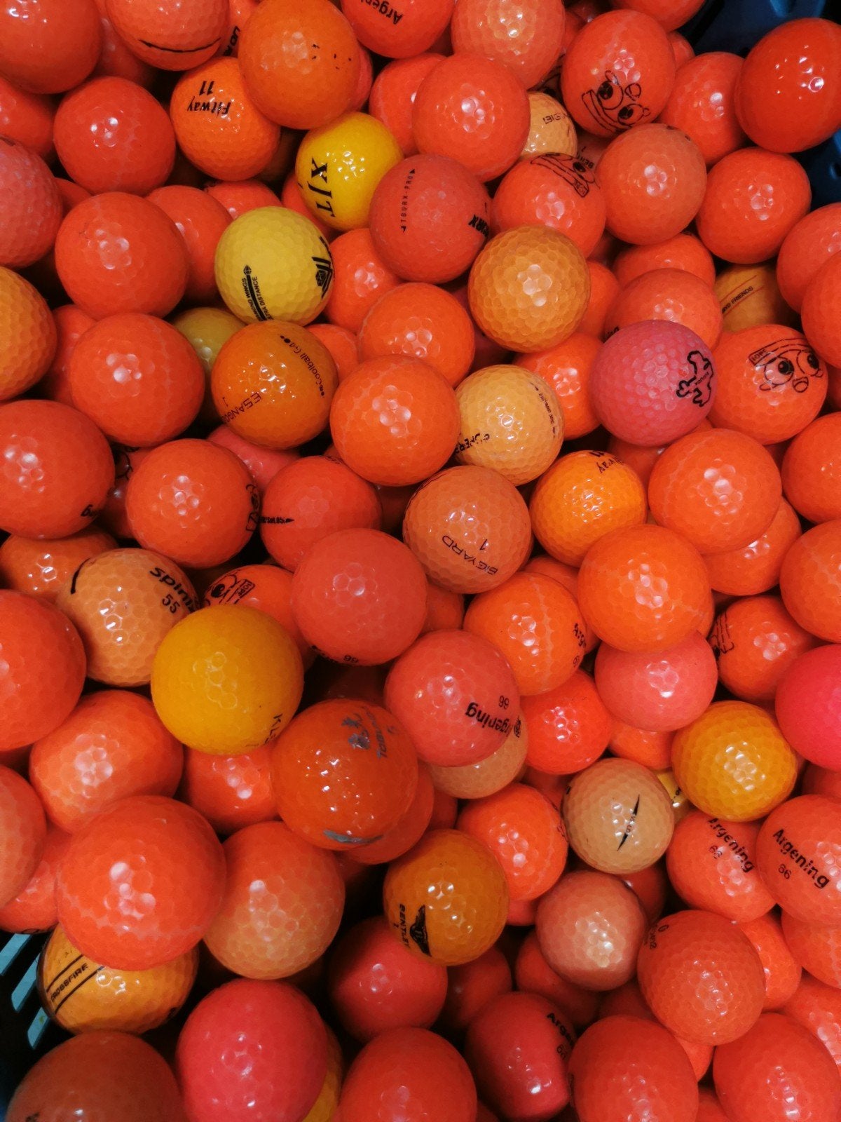 Oranje golfballen 100 stuks, Ophalen of Verzenden, Bal(len)