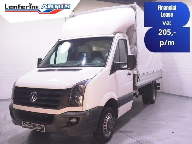 Volkswagen Crafter 2.0 TDI 163 pk Pick Up met Huif / Open La, Auto's, Bestelauto's, Euro 5, Gebruikt, Zwart, 4 cilinders