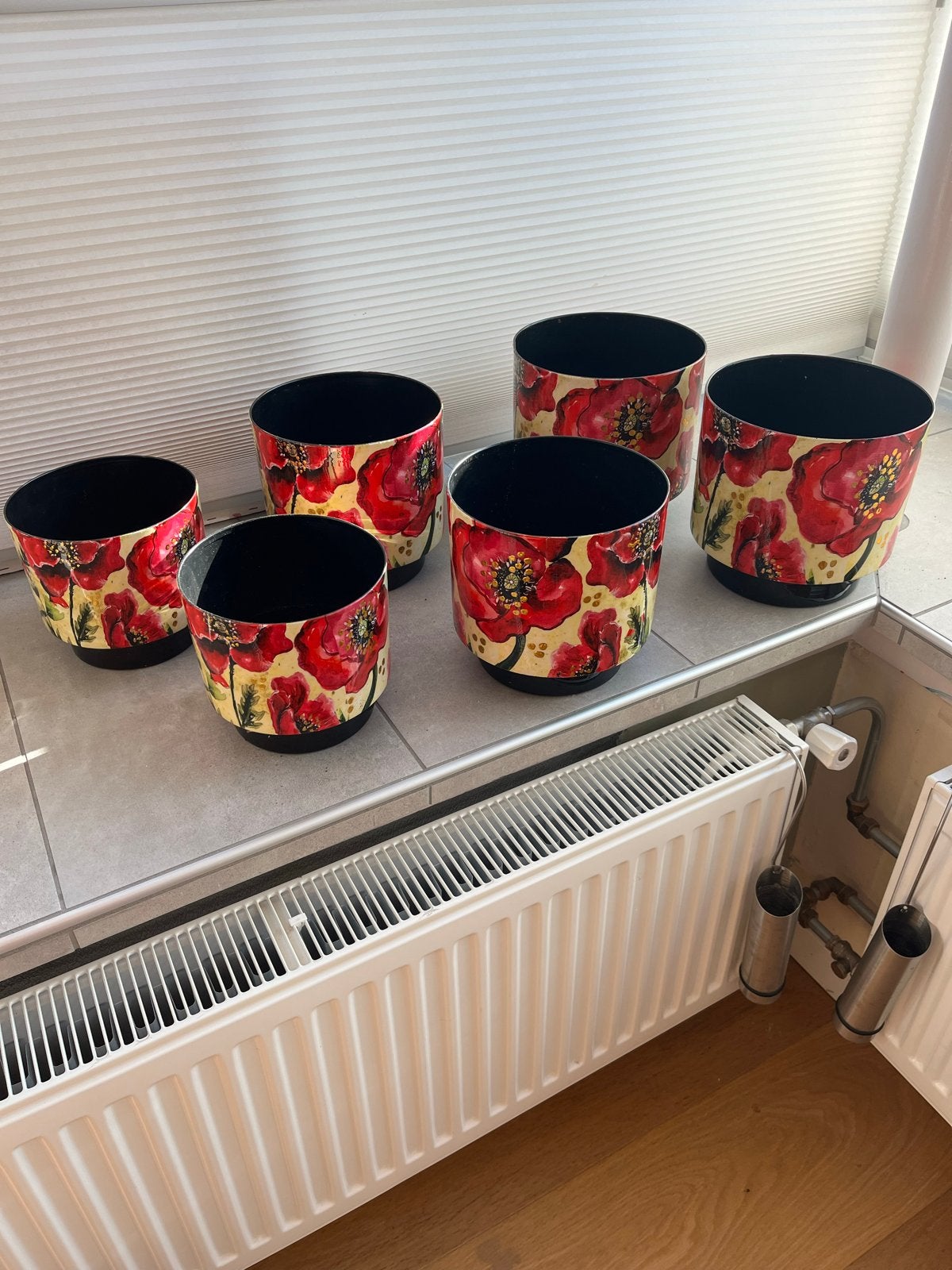TS bloempotten Camelia geel - diverse maten, Ophalen, Rond, Binnen, Zo goed als nieuw