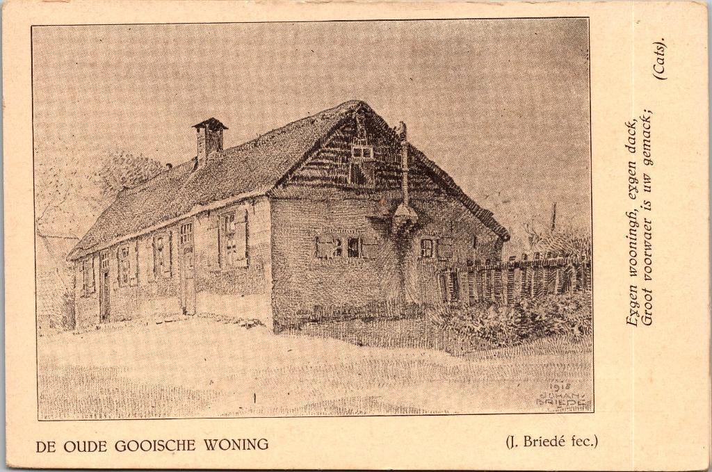 Laren - De Oude Gooische Woning, Verzenden, 1920 tot 1940, Ongelopen, Noord-Holland