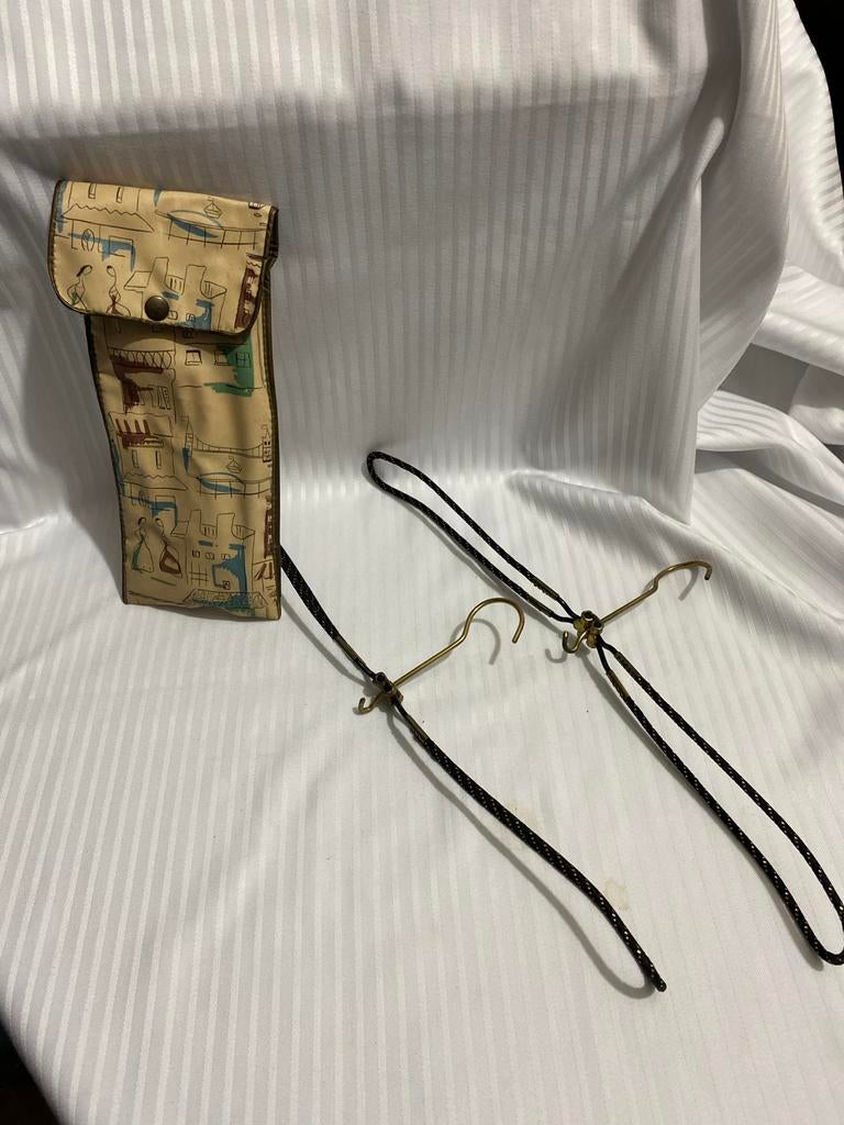 Vintage reis kleerhangers 2 in etui, Ophalen of Verzenden