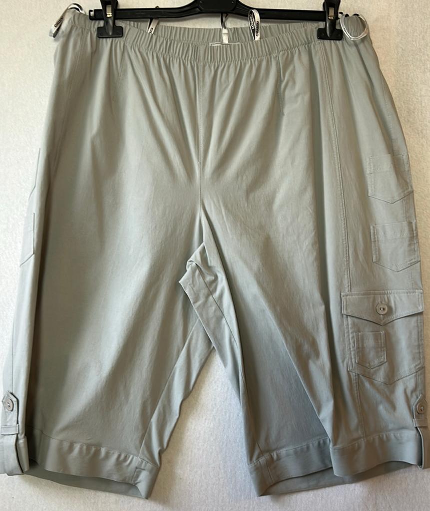 Chalou grijze stretch bermuda 56, Kleding | Dames, Kort, Verzenden, Maat 46/48 (XL) of groter, Nieuw