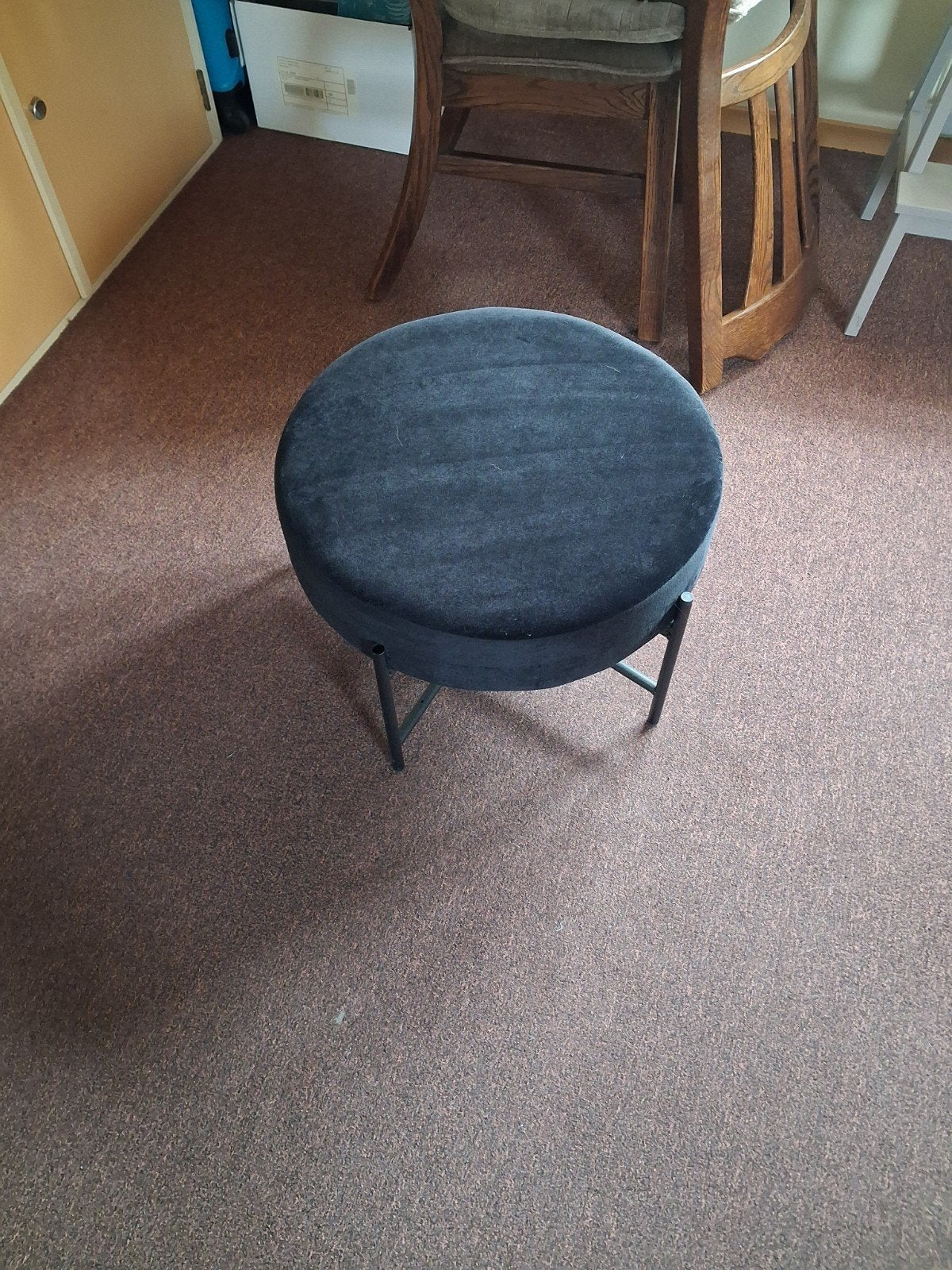 ronde poef bijzettafeltje, Ophalen, Rond, Minder dan 50 cm, Minder dan 50 cm