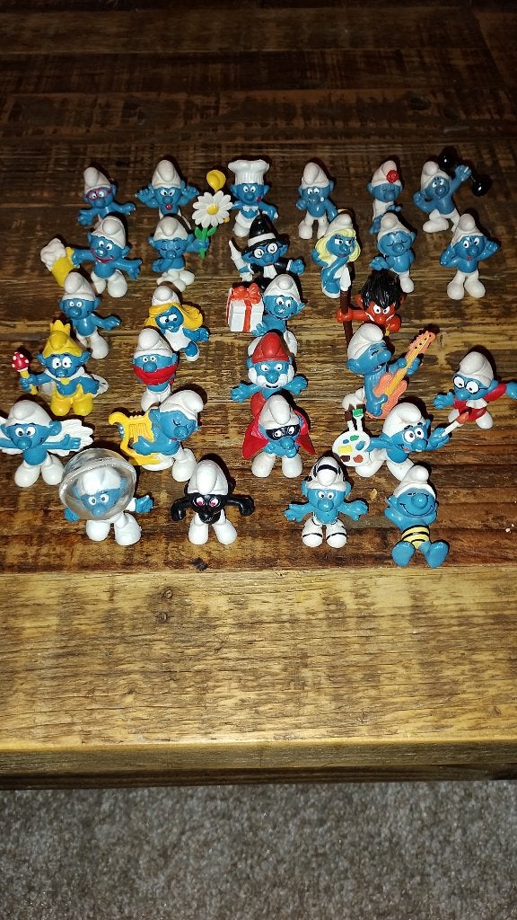 Vintage smurfen Peyo Schleich Germany 29 stuks, Verzamelen, Ophalen of Verzenden, Zo goed als nieuw, Verschillende Smurfen, Poppetje, Figuurtje of Knuffel