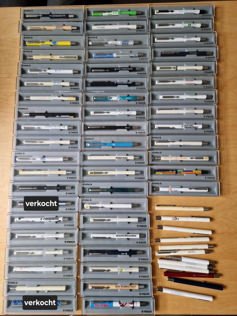 Parker Roller ball pennenverzameling met doosjes 80' 90', Verzamelen, Met doosje, Ophalen of Verzenden, Zo goed als nieuw, Parker