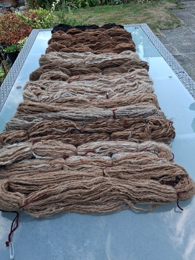 handwerken handgesponnen alpaca wol te koop, Ophalen of Verzenden, Nieuw, Spinnewiel