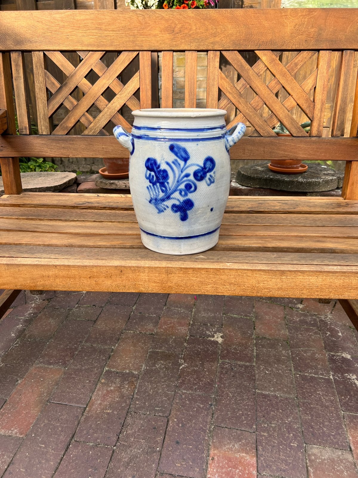 Vintage Keulse pot met handvaten, Doorsnede 19 Hoogte 29, Ophalen of Verzenden