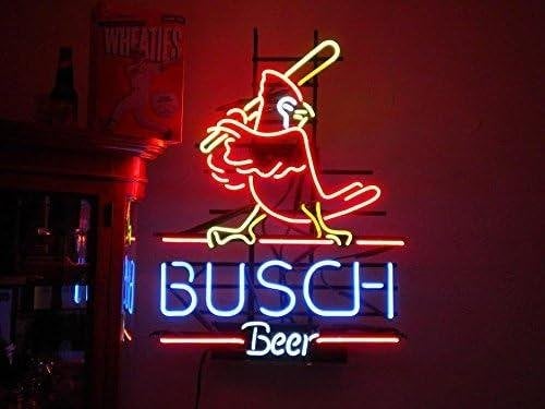 Busch beer neon cardinals USA bier mancave decoratie neons, Lichtbak of (neon) lamp, Nieuw, Ophalen of Verzenden, Info@americansaleshop.nl