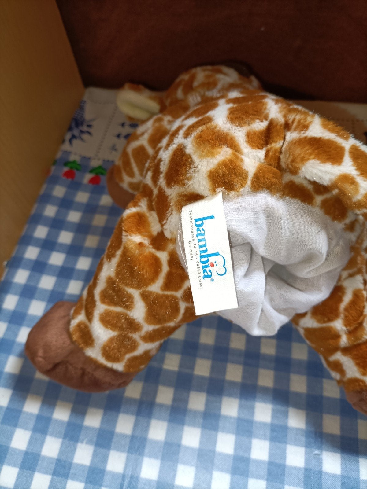 Bambia giraffe handpop 25 cm groot, Ophalen of Verzenden, Zo goed als nieuw, Overige typen