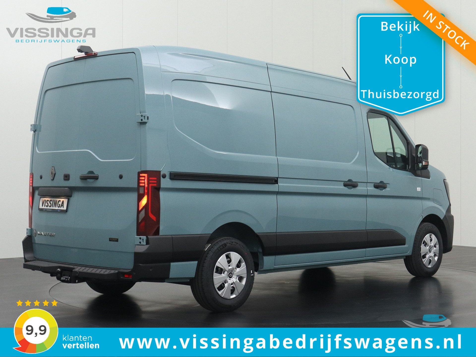 Renault Master Elektrisch L2H2 460 km 2025 Van Of The Year!, Auto's, 1998 cc, Stof, 4 cilinders, Met garantie (alle)