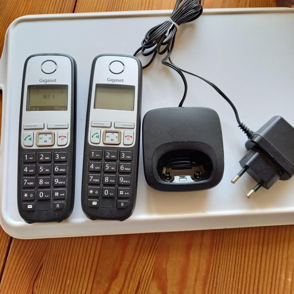 2 x Gigaset SIEMENS draadloze telfoon compleet., Telecommunicatie, Ophalen of Verzenden