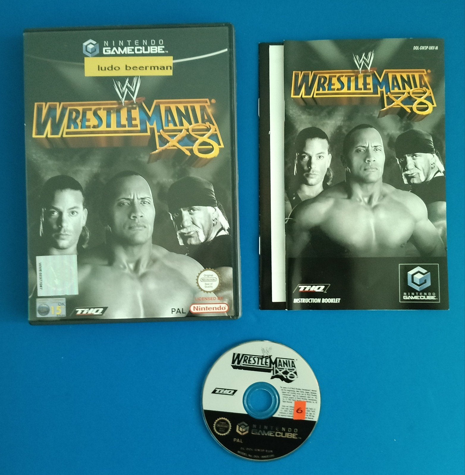 WWE WrestleMania X8 – Nintendo GameCube compleet, Spelcomputers en Games, Games | Nintendo GameCube, Gebruikt, Vechten, 3 spelers of meer